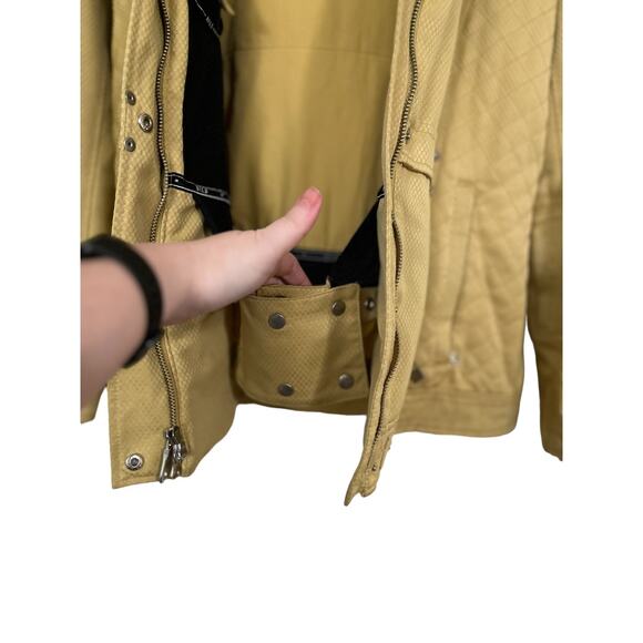 NILS Ski Womens Full Zip Hooded Insulated Coat Jacket Winter Size 12 Gold - Picture 12 of 16